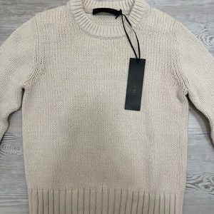 Jenni Kayne Classic Crewneck Sweater in color Bone size Medium